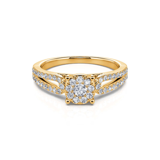 Charmene&nbsp;-&nbsp;Bague de fiançailles or jaune diamant #1