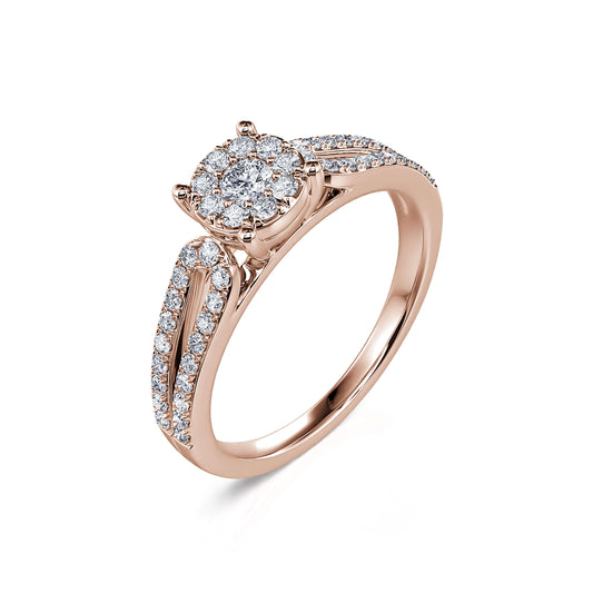 Charmene&nbsp;-&nbsp;Bague de fiançailles or rose diamant #2