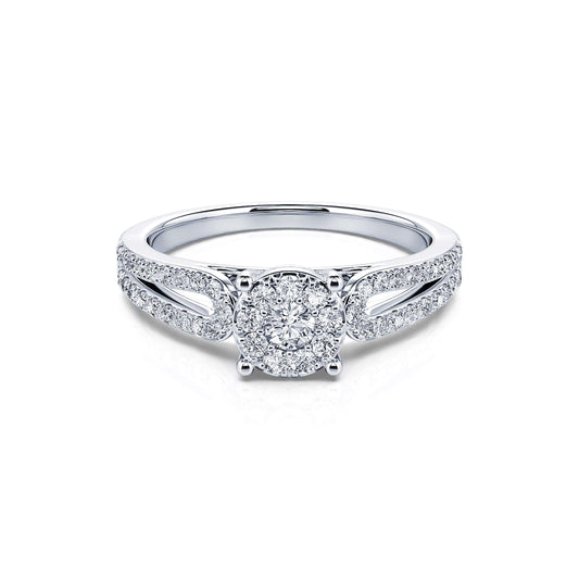 Charmene - Bague de fiançailles platine diamant #1