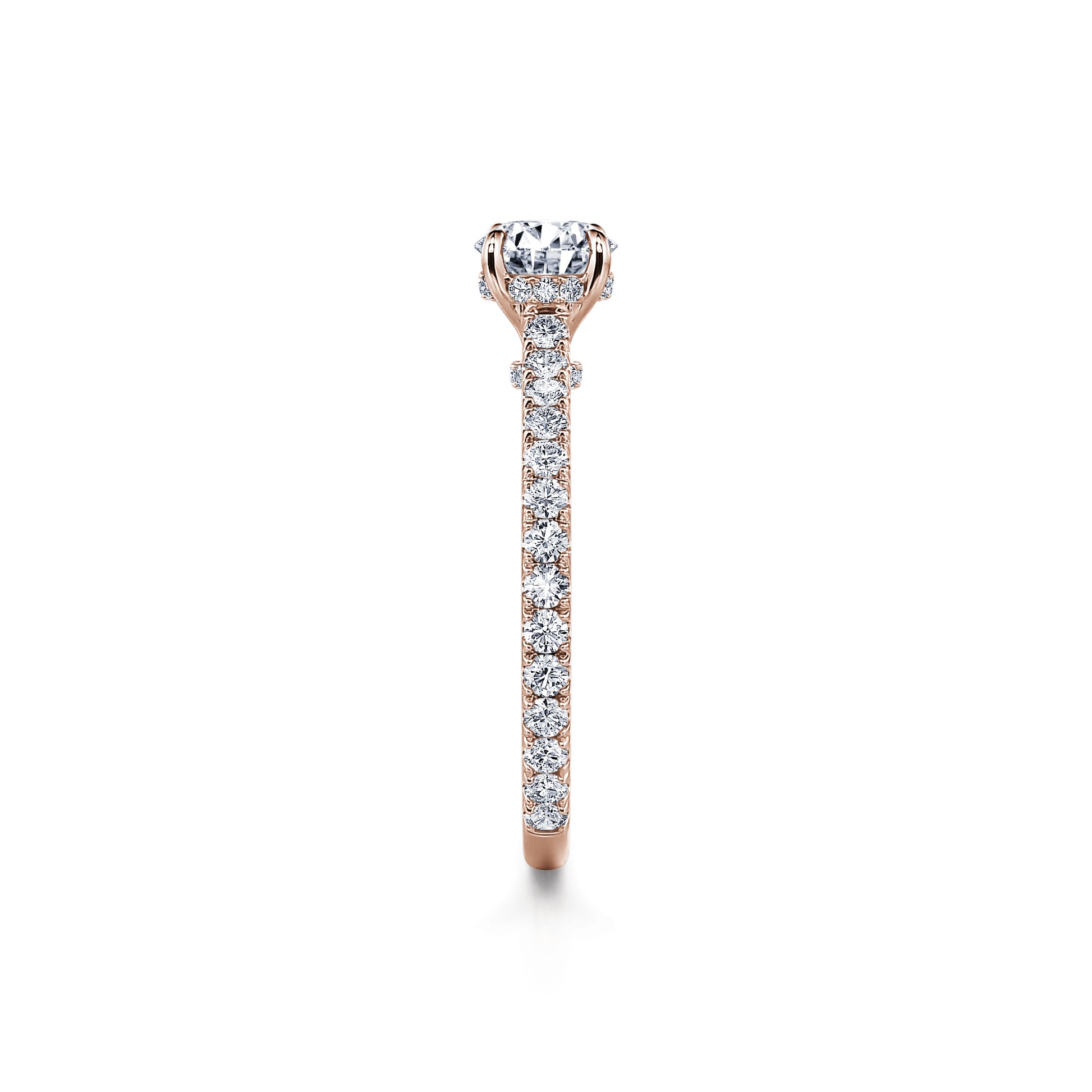 Solitaire diamant de synthèse en or rose Chloé Lab 3