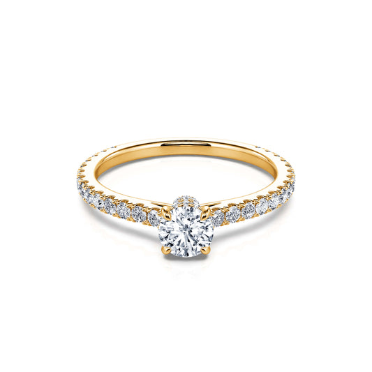 Chloé&nbsp;-&nbsp;Solitaire or jaune diamant rond   #1
