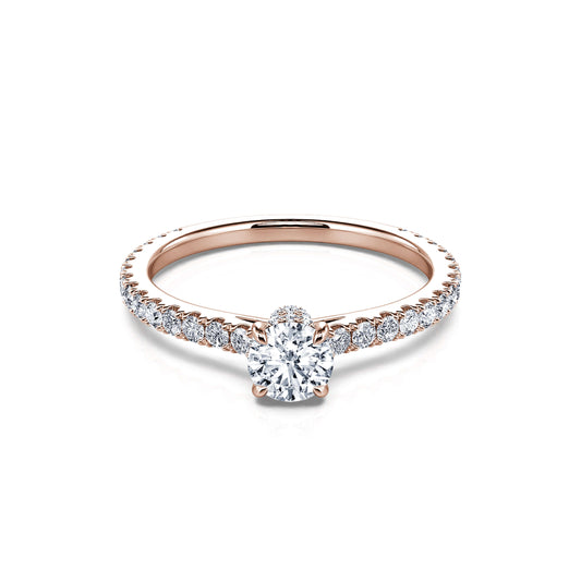 Chloé - Solitaire or rose diamant rond #1