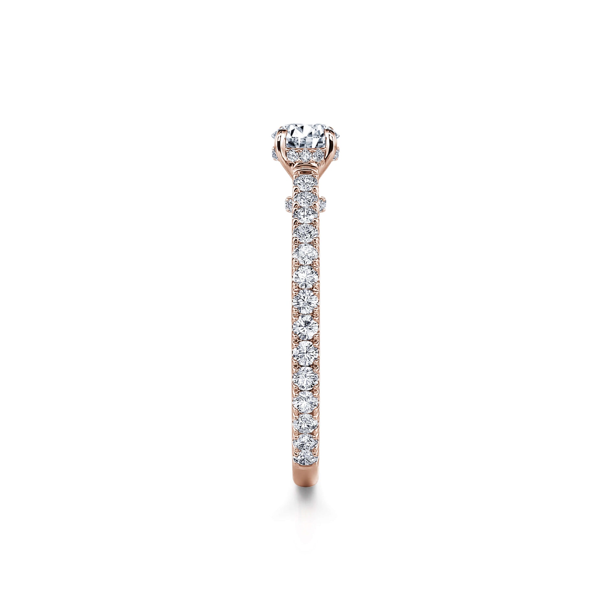 Solitaire or rose diamant rond Chloé 3