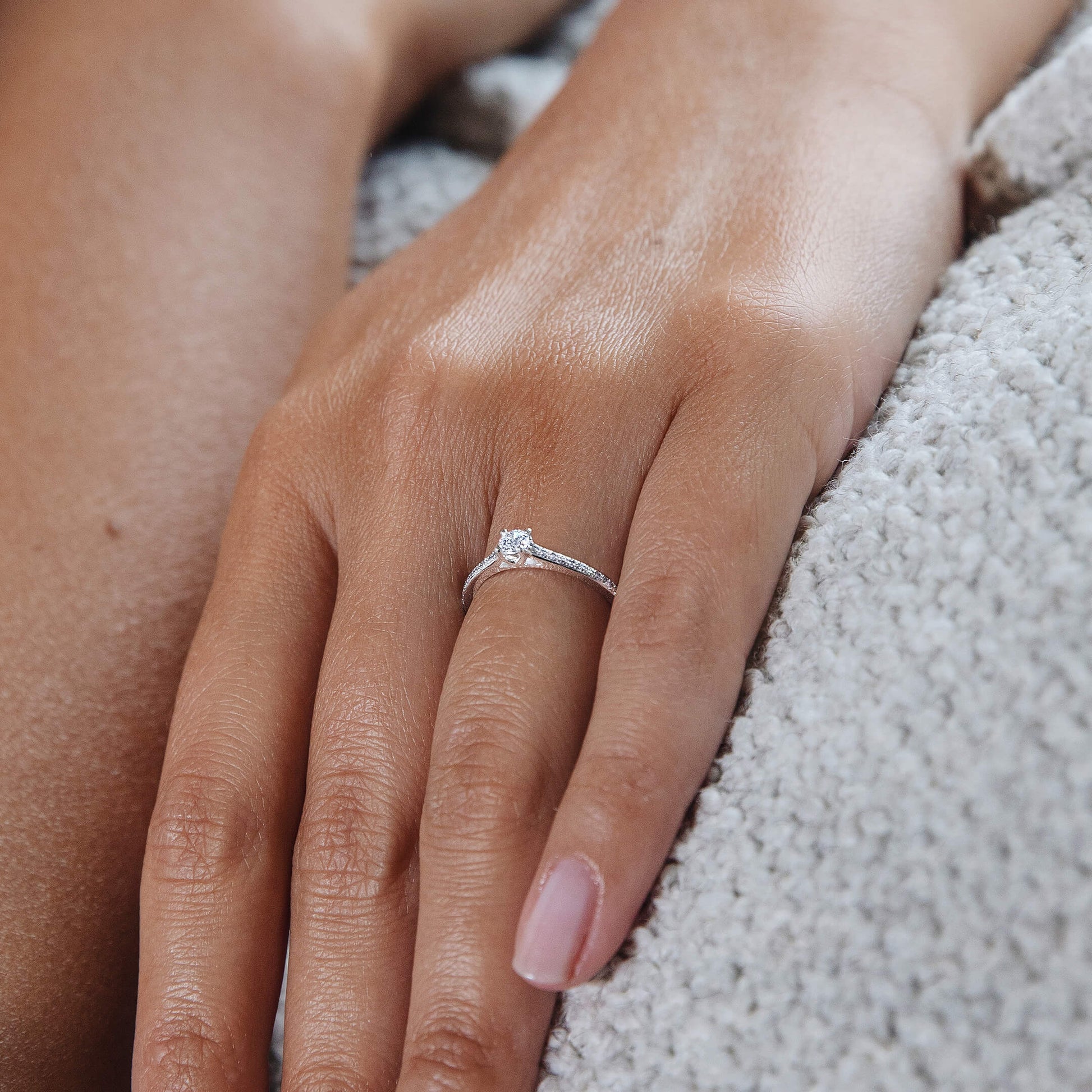 Solitaire platine diamant Christaline 7