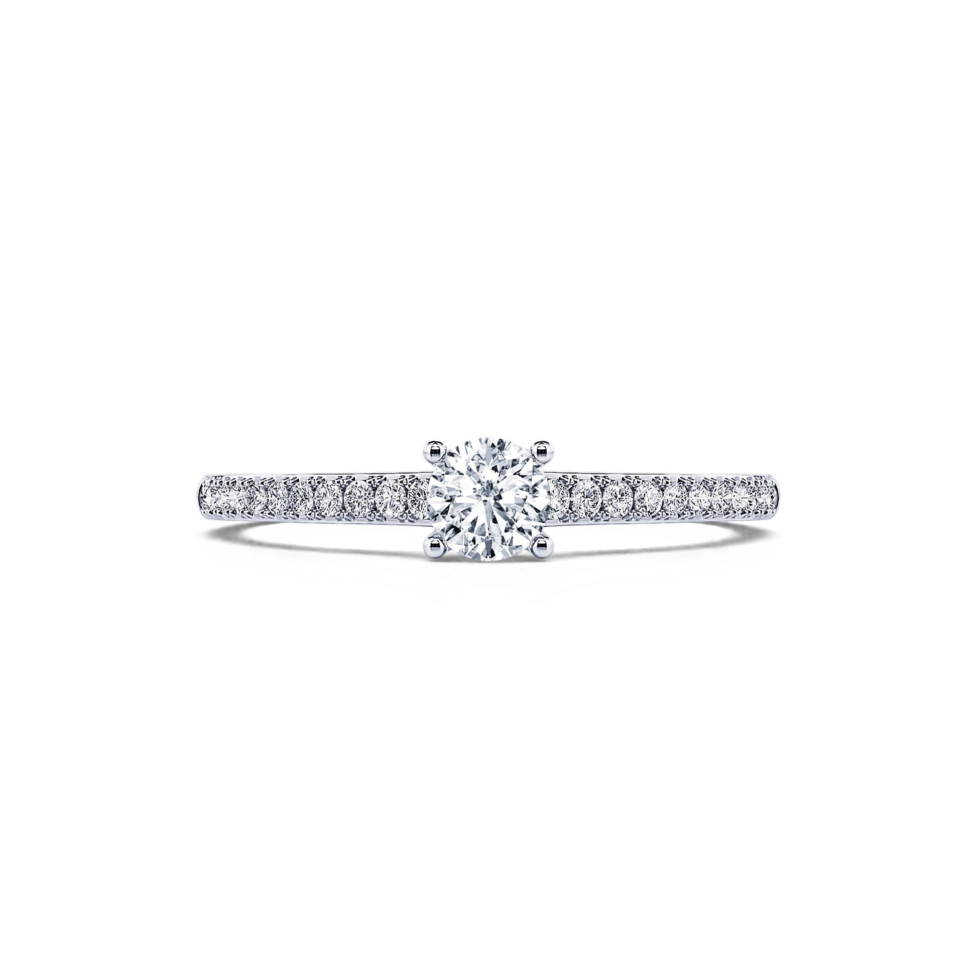 Solitaire platine diamant Christaline 1