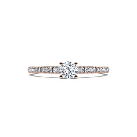 Christaline - Solitaire or rose diamant #1