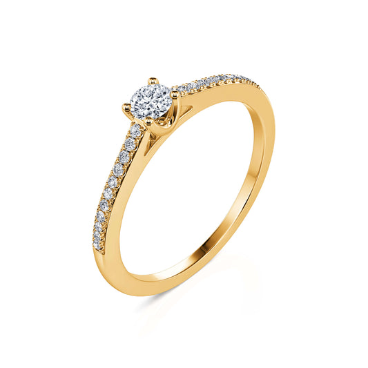 Christaline - Solitaire or jaune diamant #2