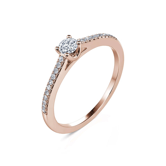 Christaline - Solitaire or rose diamant #2