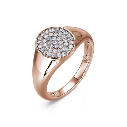 Claudine&nbsp;-&nbsp;Chevalière diamant or rose #2