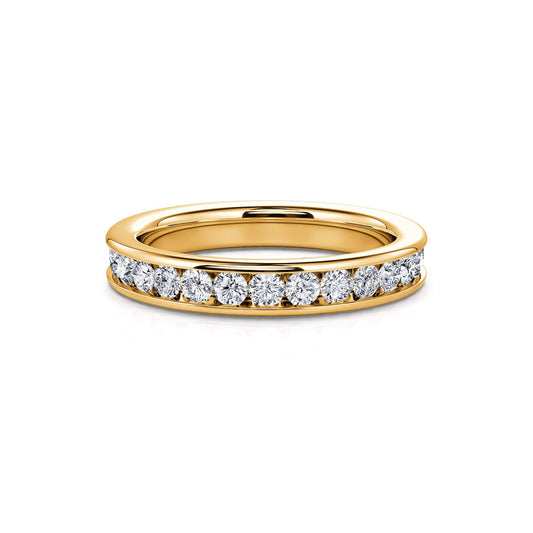 Constance Lab - Alliance tour complet serti rail diamants de synthèse or jaune #2