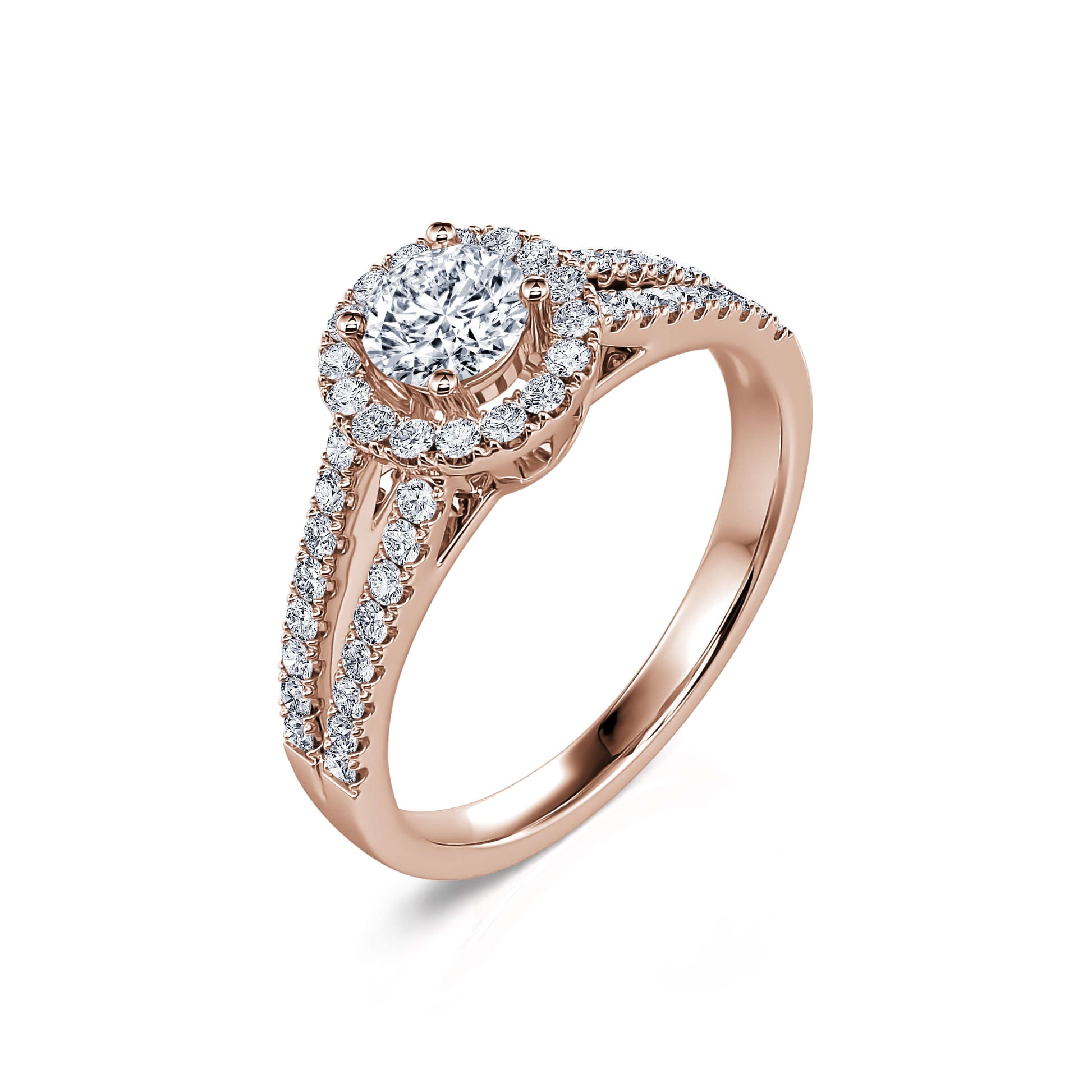 Bague de fiançailles or rose et diamant vintage Corazon 2