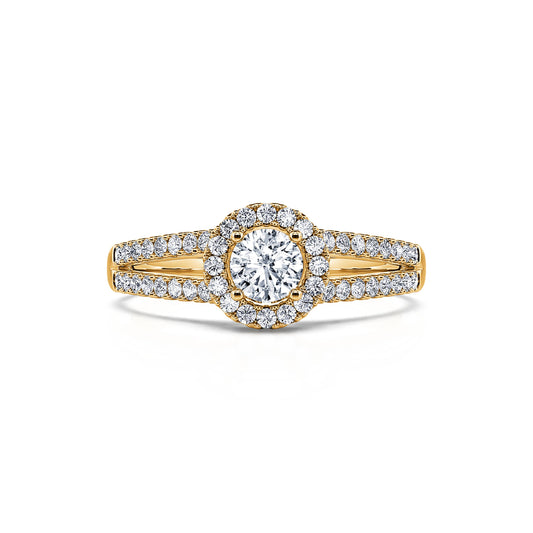Corazon - Bague de fiançailles or jaune et diamant vintage #1
