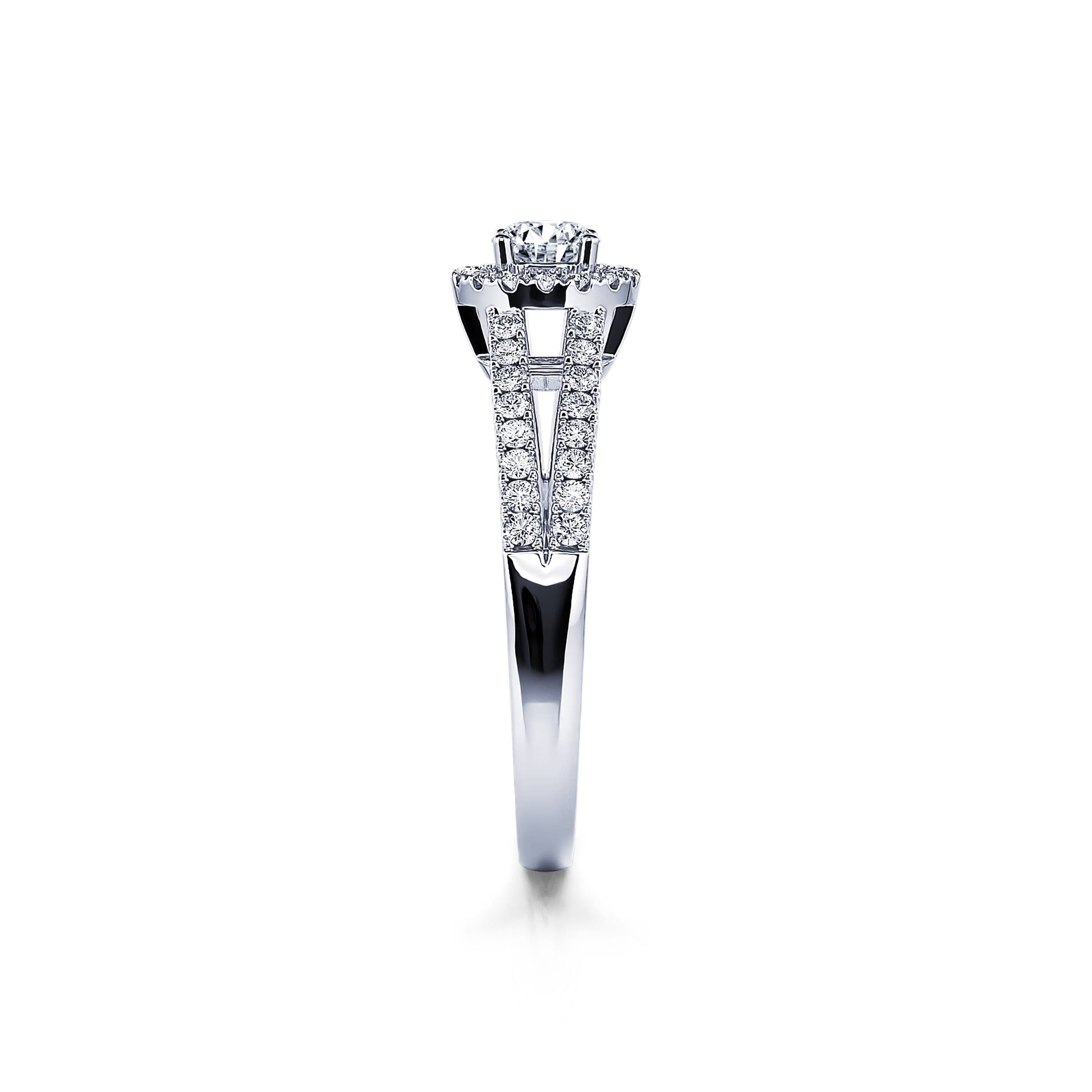 Bague de fiançailles platine et diamant vintage Corazon 4