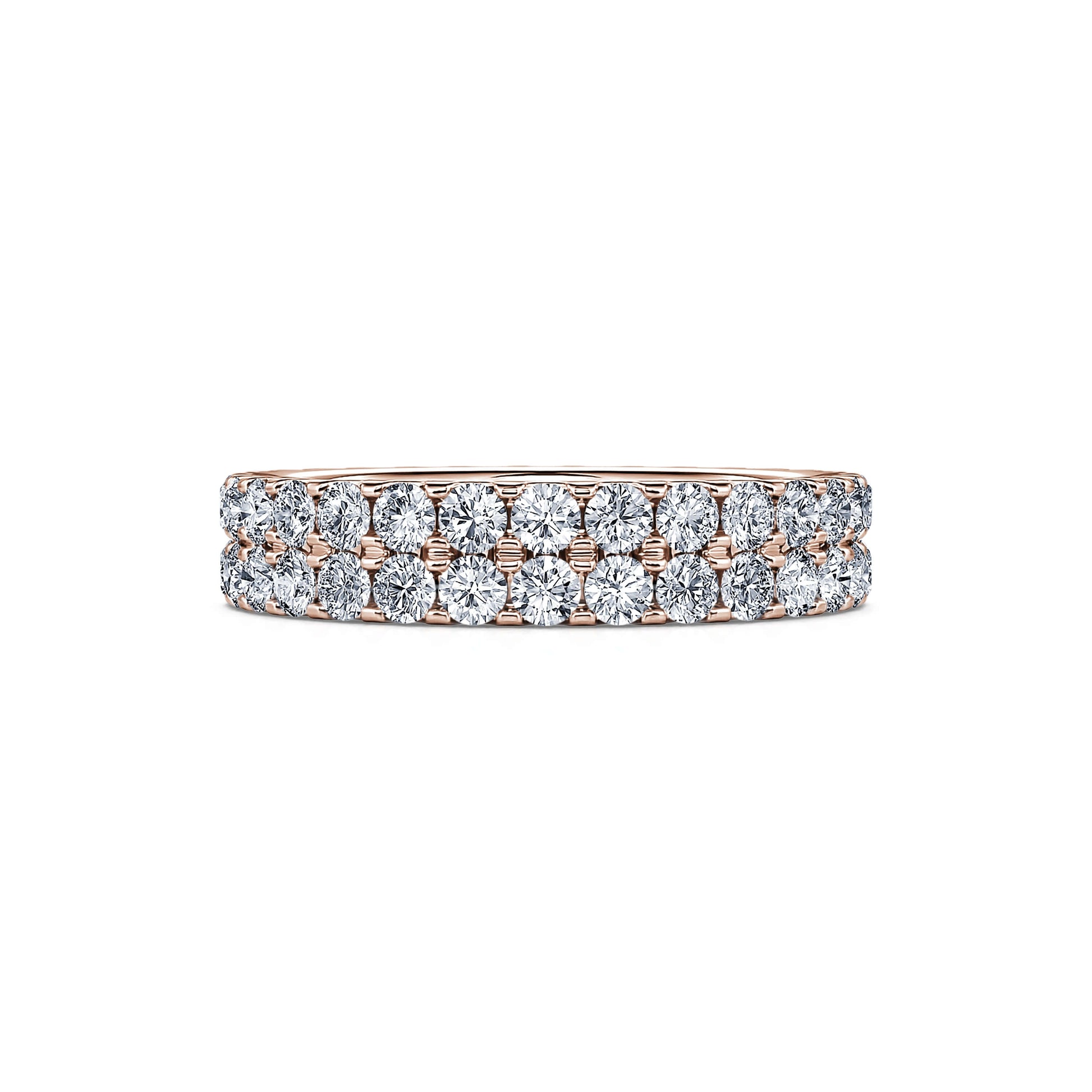 Alliance diamant tour complet or rose Dayane 2
