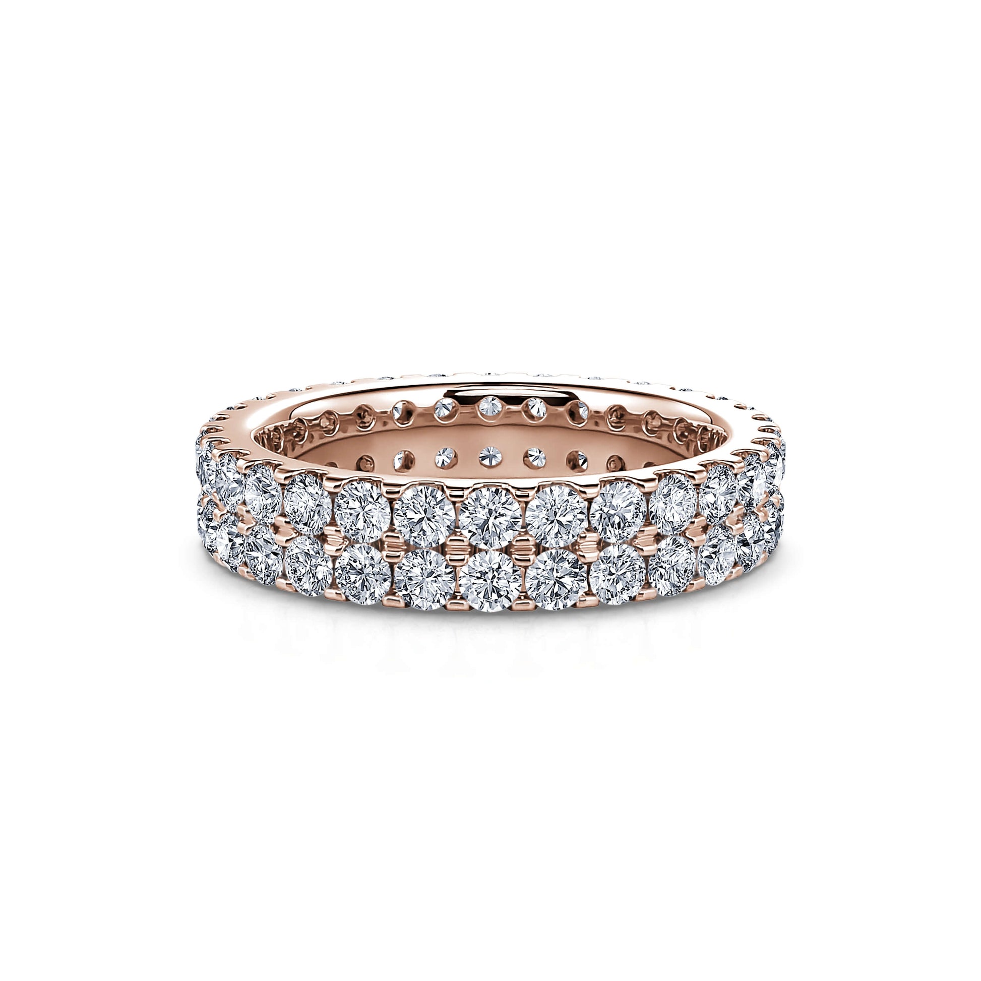 Alliance diamant tour complet or rose Dayane 3