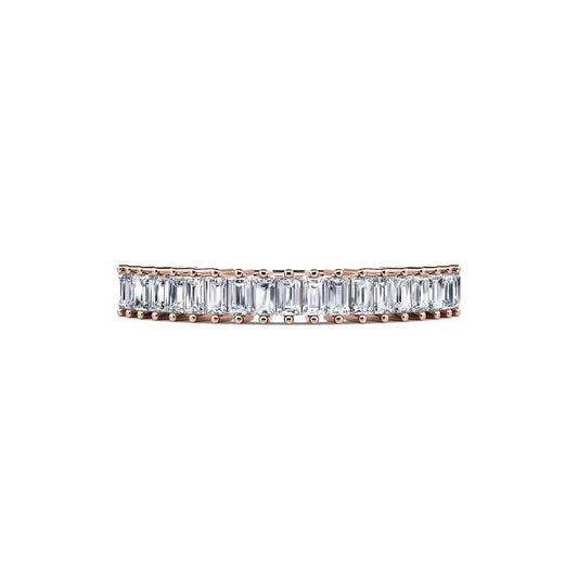 Demima&nbsp;-&nbsp;Alliance demi tour or rose diamant baguette #2