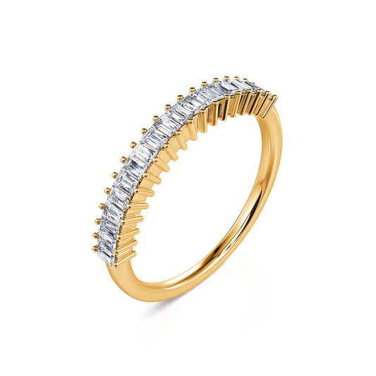 Demima&nbsp;-&nbsp;Alliance demi tour or jaune diamant baguette #1