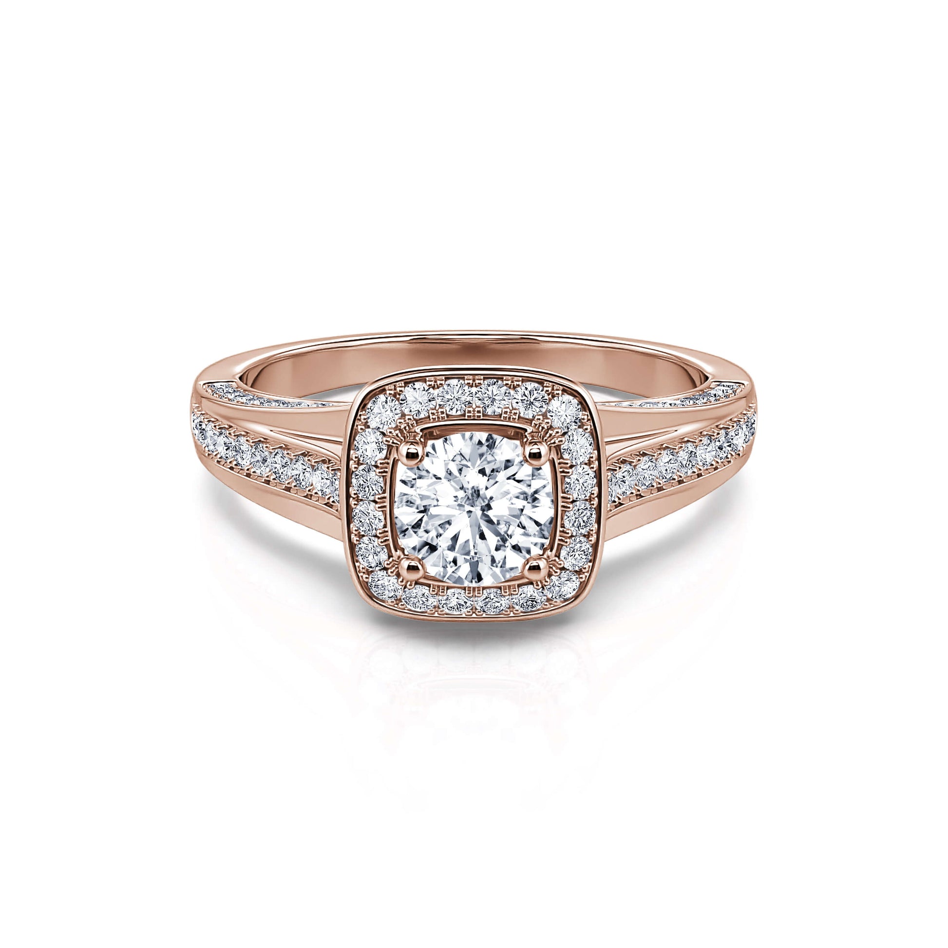 Bague de fiançailles Or rose Dianya Zeina - Main Image