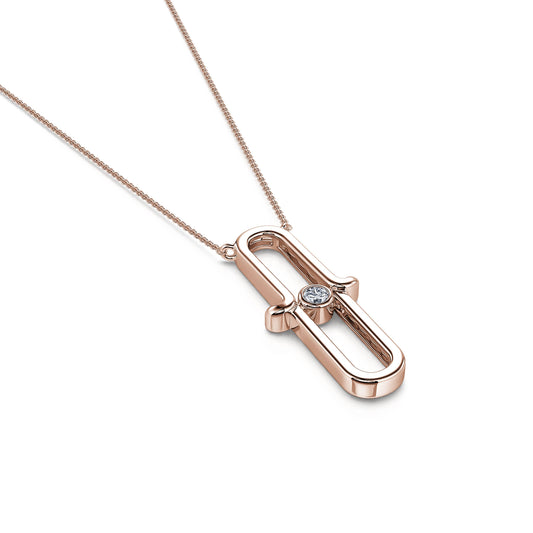 Dana&nbsp;-&nbsp;Collier main or rose diamant  #1