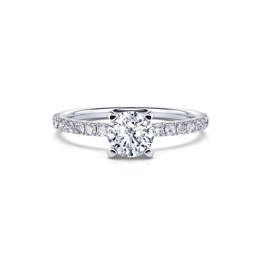 Dorine Lab&nbsp;-&nbsp;Solitaire platine diamant de synthèse accompagné #1