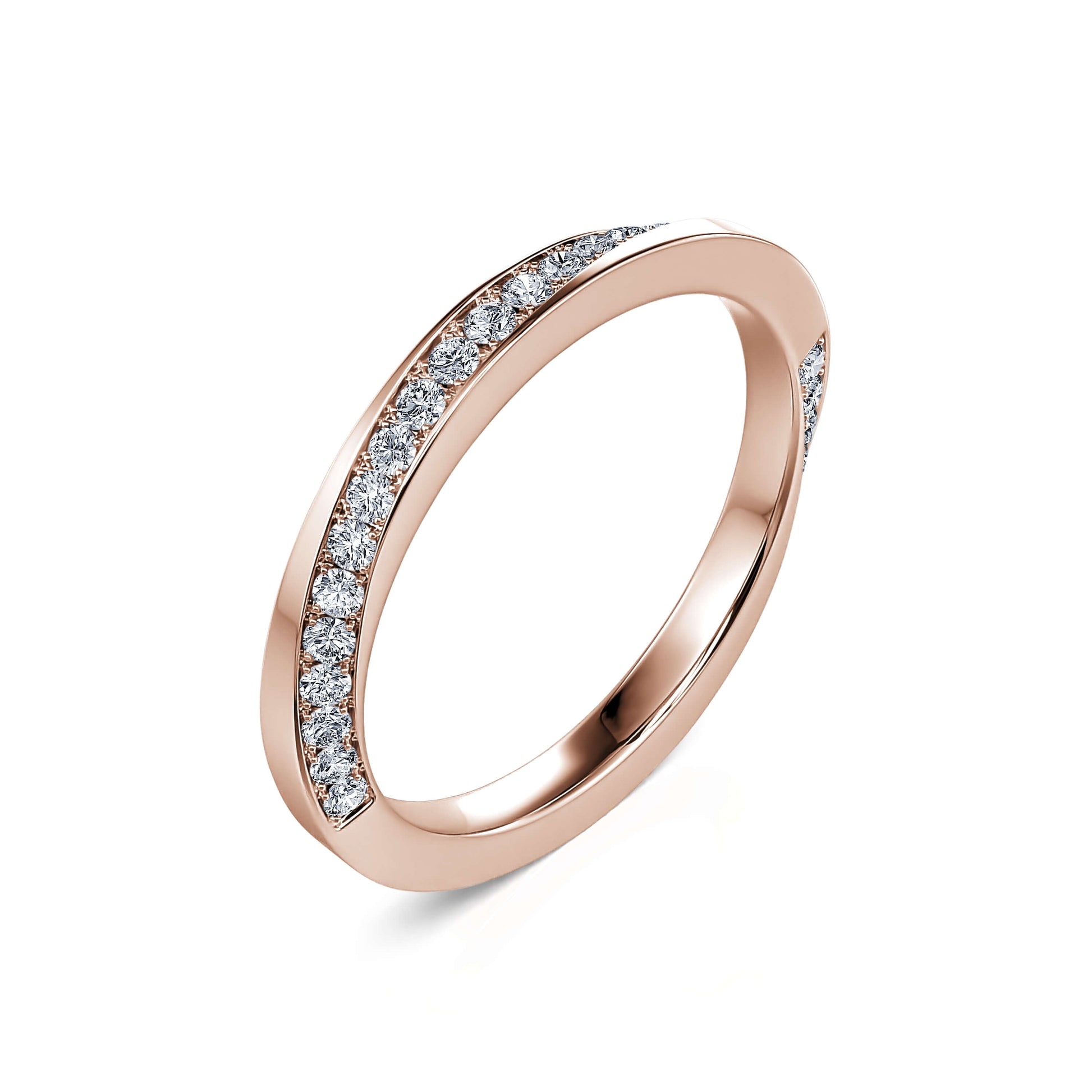 Alliance tour complet or rose diamant Duchesse 1