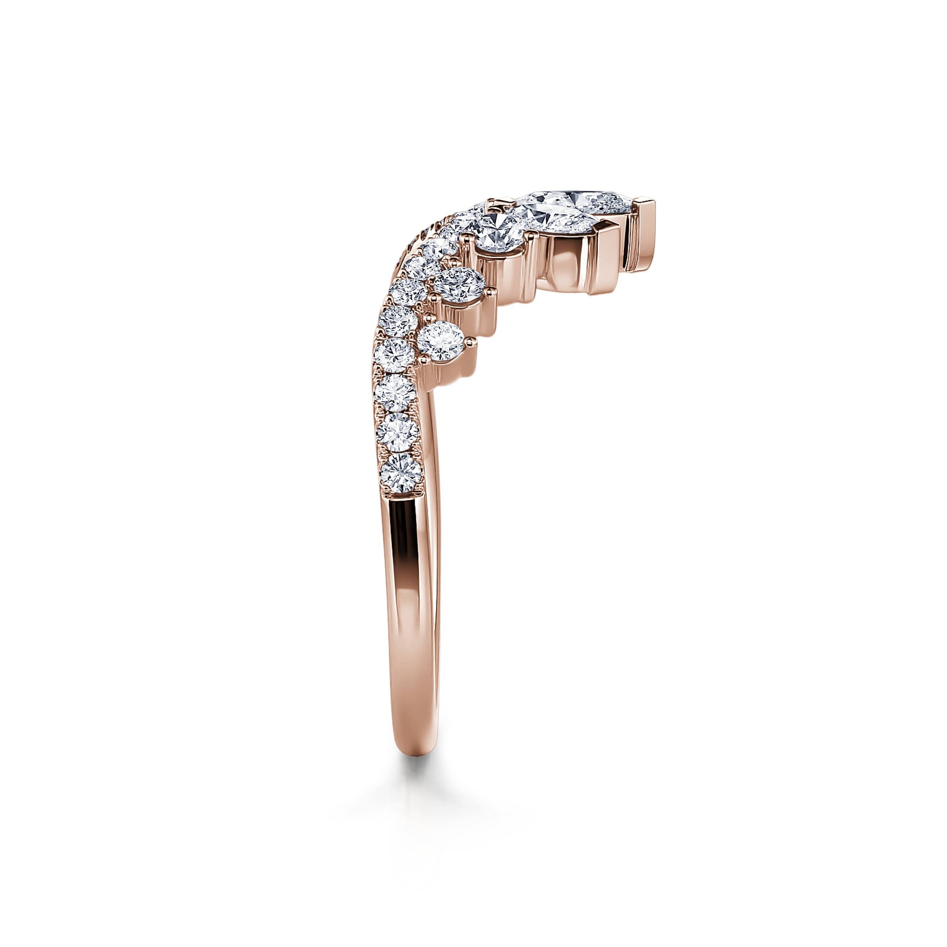 Alliance diamant or rose Elisabeth 3