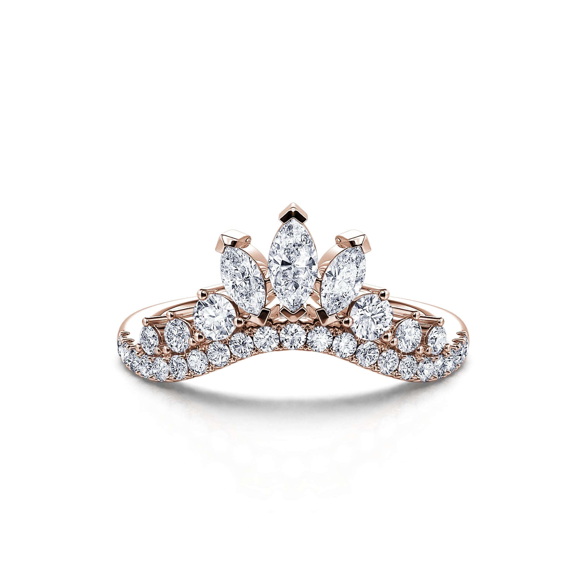 Alliance diamant or rose Elisabeth 4