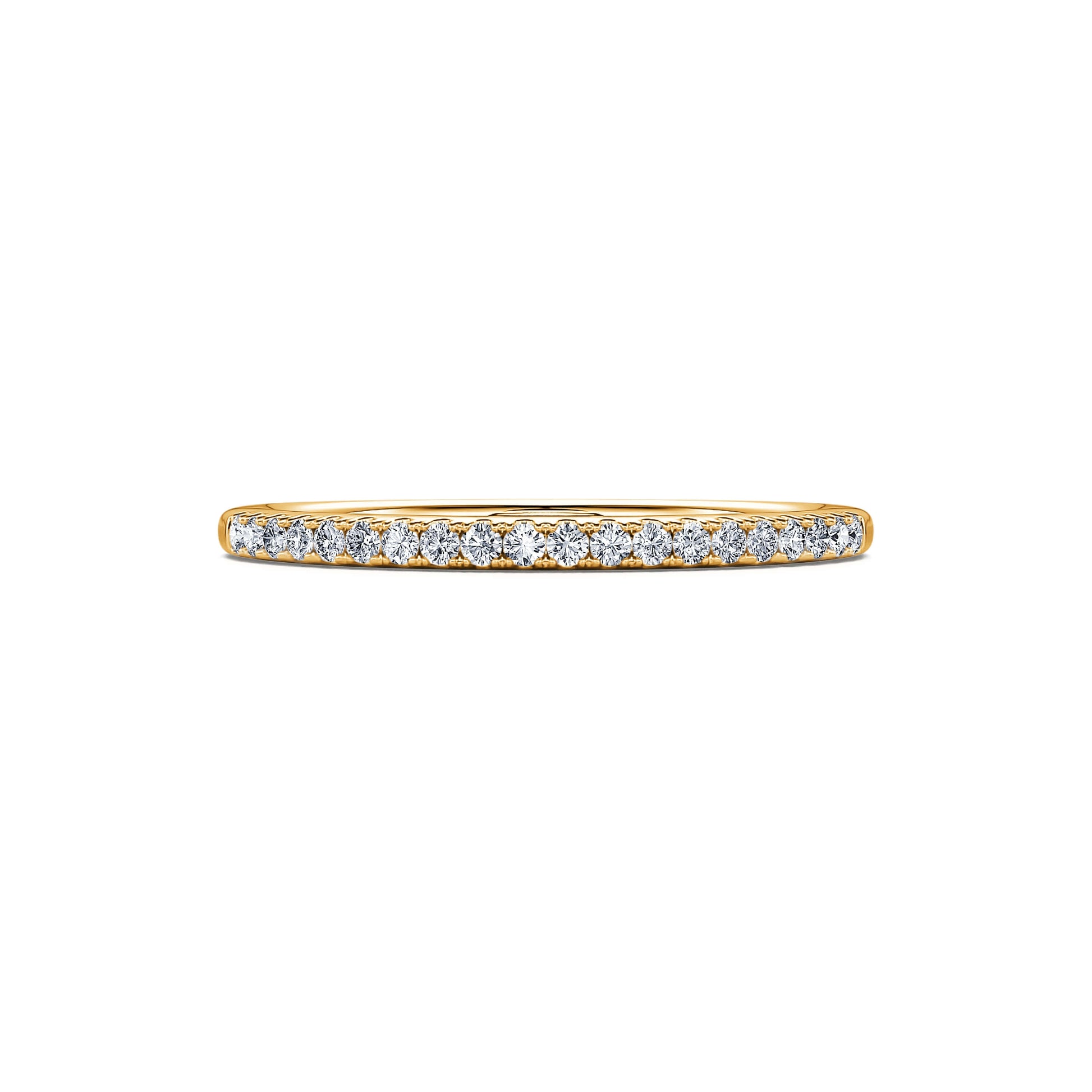 Alliance demi tour or jaune diamant Elle 2