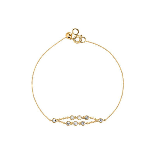 Ellen&nbsp;-&nbsp;Bracelet or jaune multi diamant serti clos #2