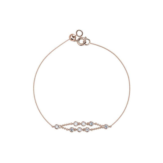 Ellen - Bracelet or rose multi diamant serti clos #2