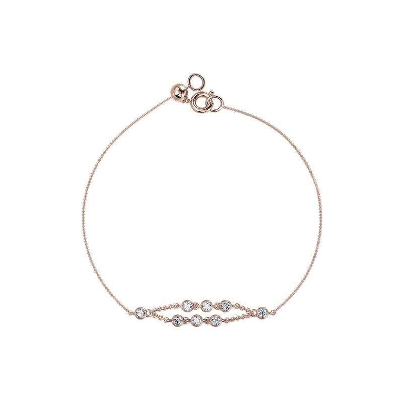 Bracelet or rose multi diamant serti clos Ellen 2