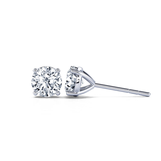 Ellie Lab&nbsp;-&nbsp;Puces d'oreilles diamant de synthèse or blanc #2