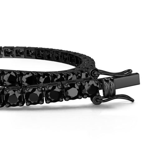 Riviera Diamants noirs - Bracelet tennis diamant or noir et diamants noirs  #2