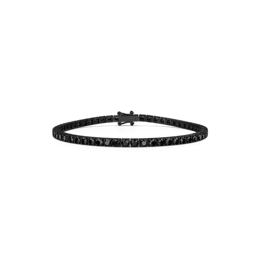 Riviera Diamants noirs&nbsp;-&nbsp;Bracelet rivière diamant or noir et diamants noirs  #2