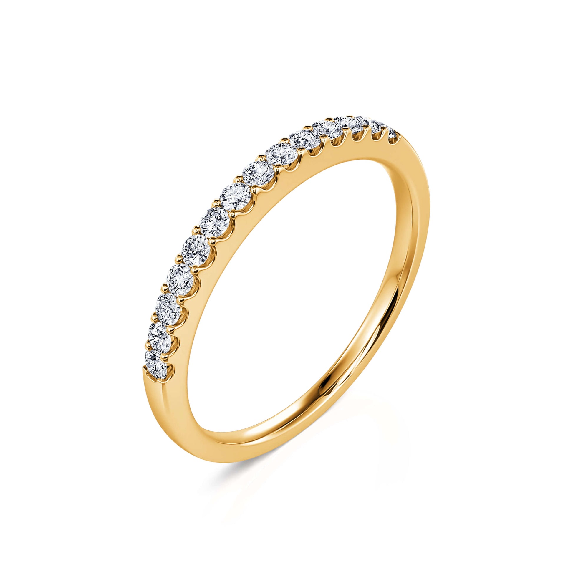 Alliance demi tour or jaune diamant Elsa 1