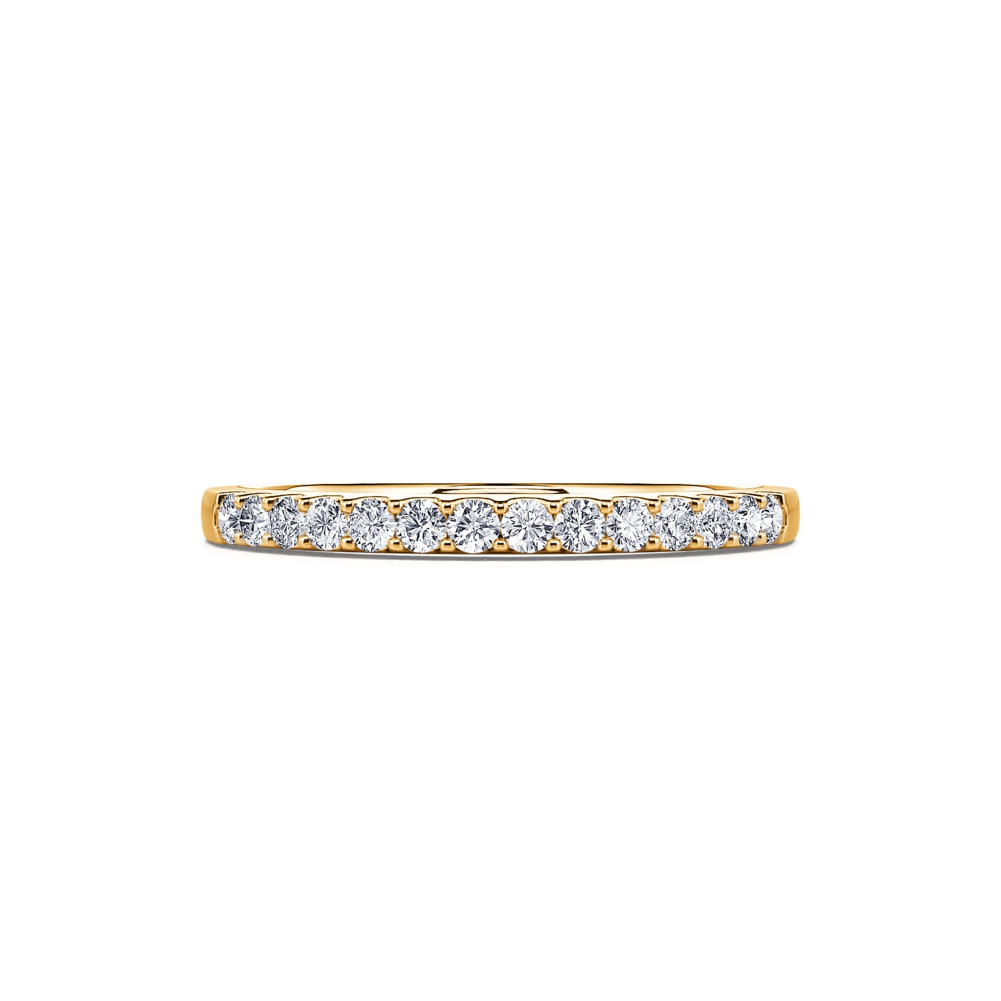 Alliance demi tour or jaune diamant Elsa 2