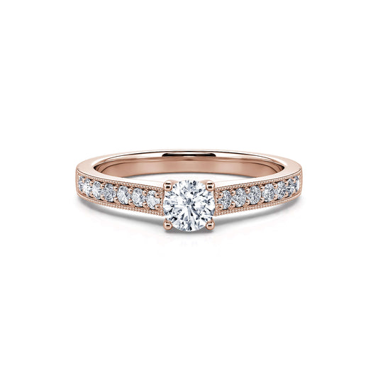Emilie - Solitaire diamant or rose #1