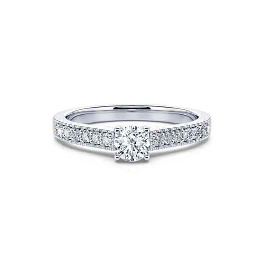 Emilie&nbsp;-&nbsp;Solitaire diamant platine #1