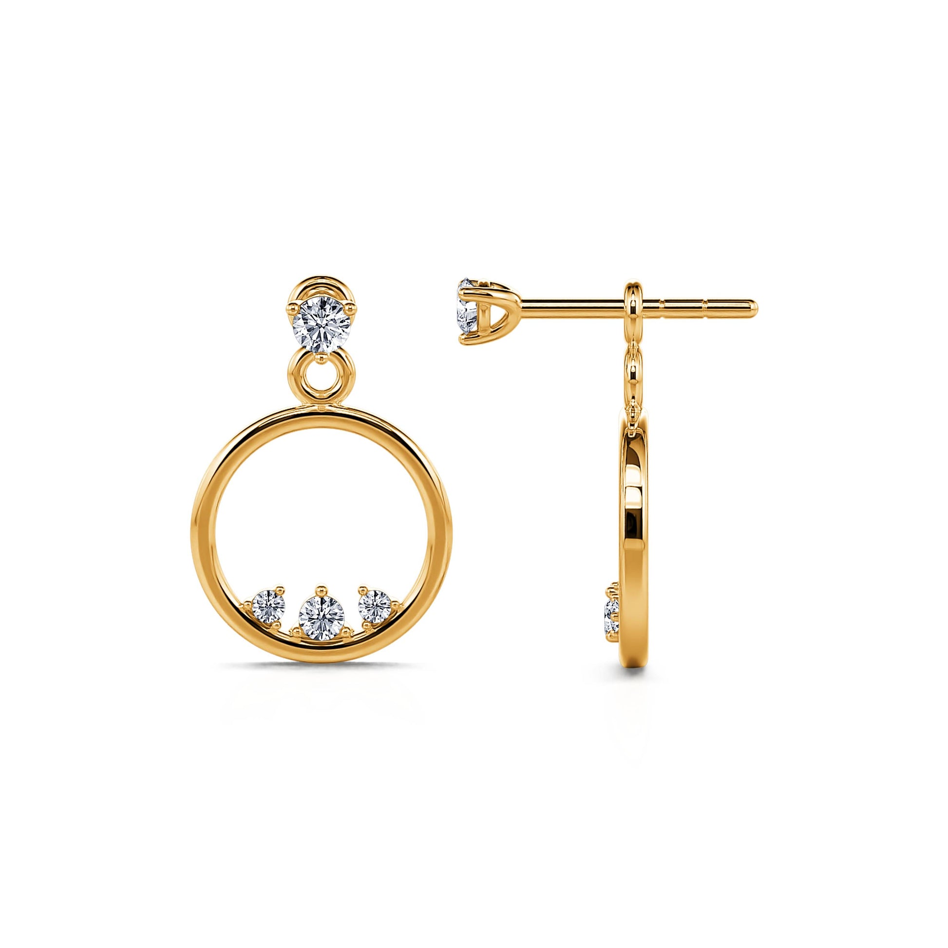 Boucles d'oreilles or jaune et diamant  Emma 3