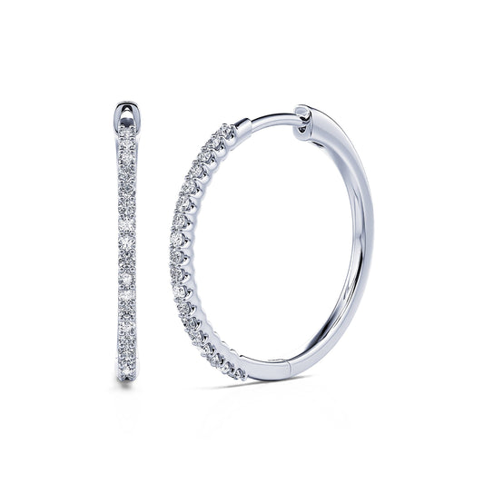 Enola - Créoles or blanc #2