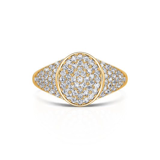 Eugénie&nbsp;-&nbsp;Chevalière diamant or jaune #1