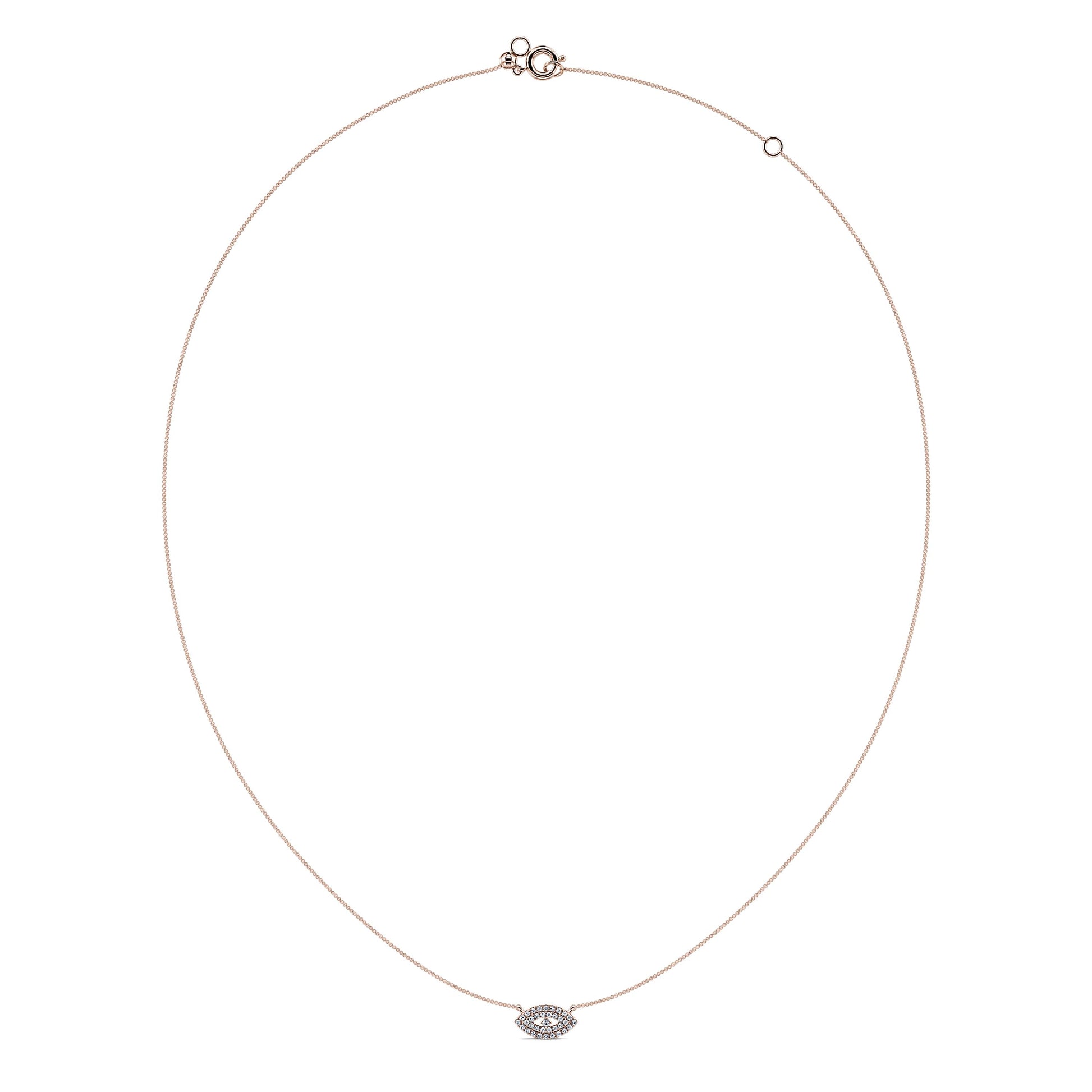 Collier or rose et diamants motif oeil Eyet 3