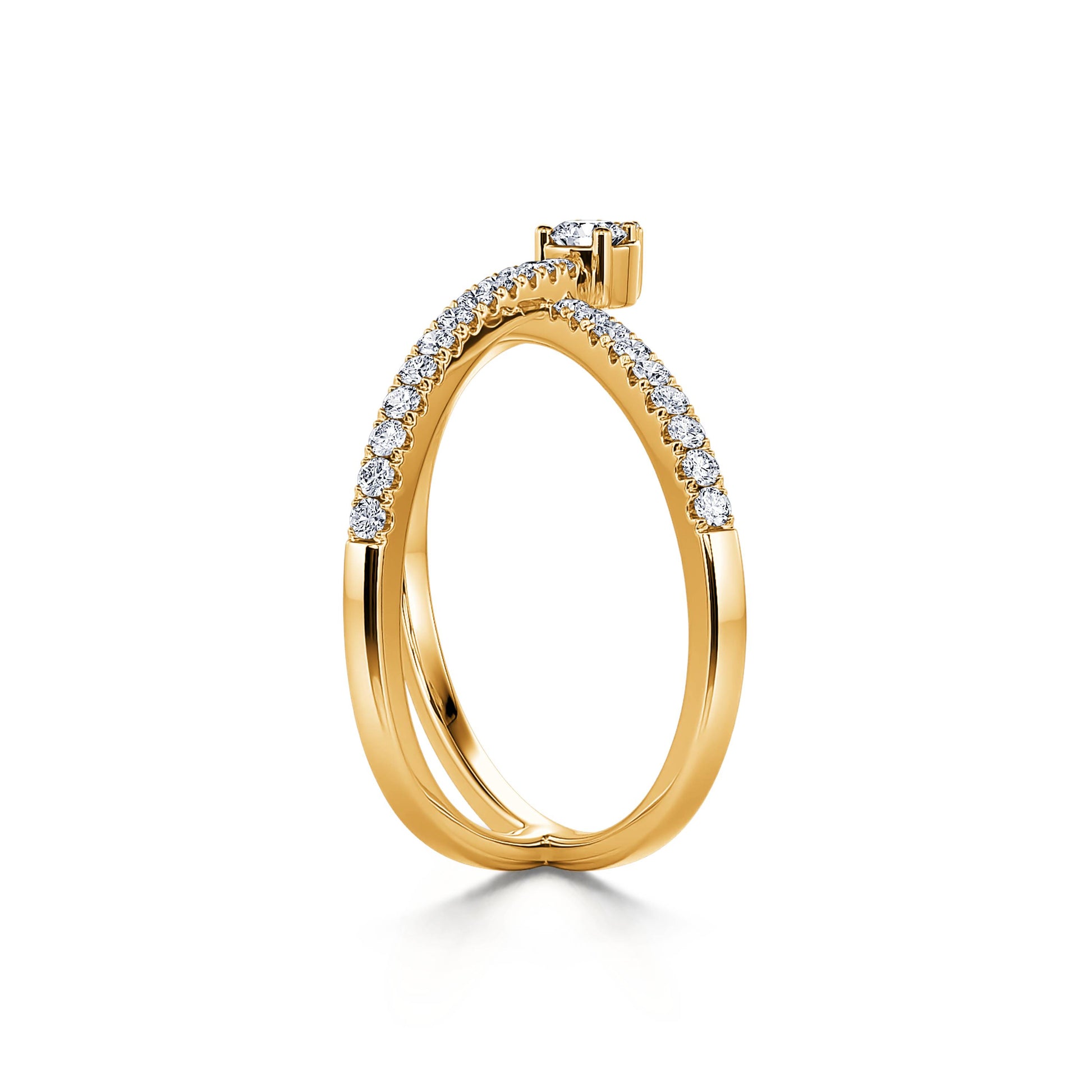 Solitaire suspendu or jaune et diamant  Fila 4