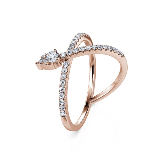 Fila&nbsp;-&nbsp;Solitaire suspendu or rose et diamant  #2