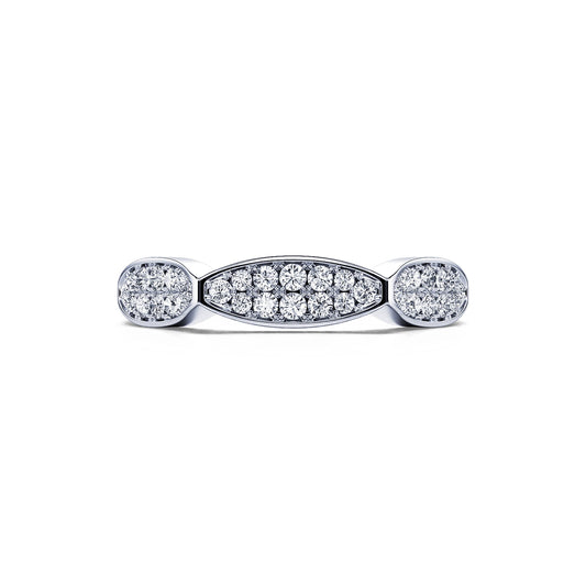 Filda&nbsp;-&nbsp;Alliance géometrique pavée de diamants et platine #2