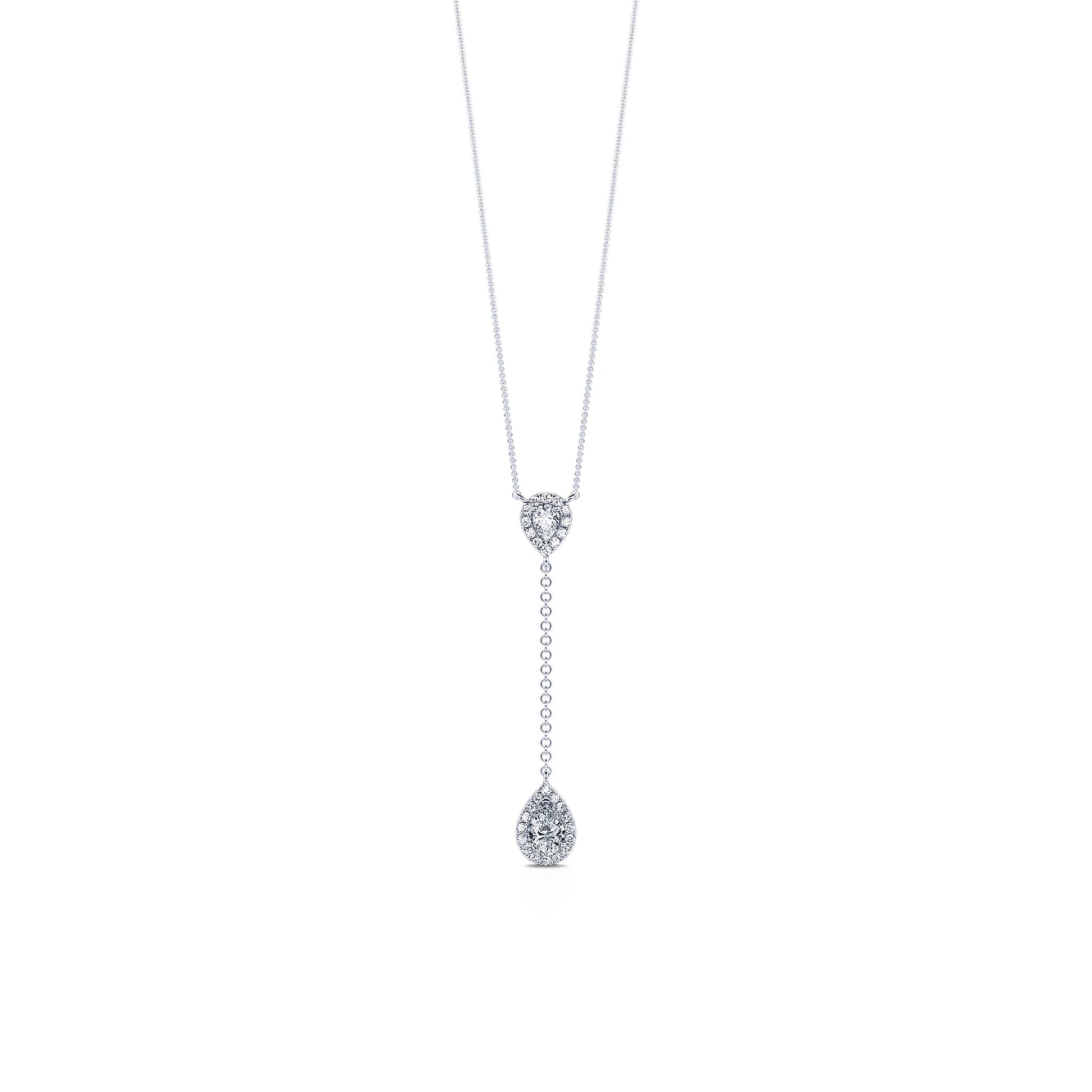 Collier diamant cravate or blanc Fina 2