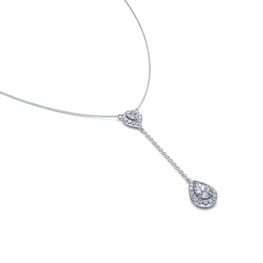 Fina&nbsp;-&nbsp;Collier diamant cravate or blanc #1