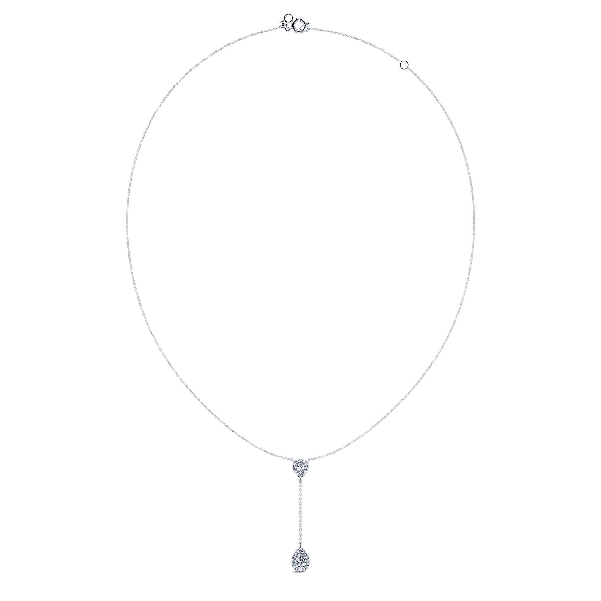 Collier diamant cravate or blanc Fina 3