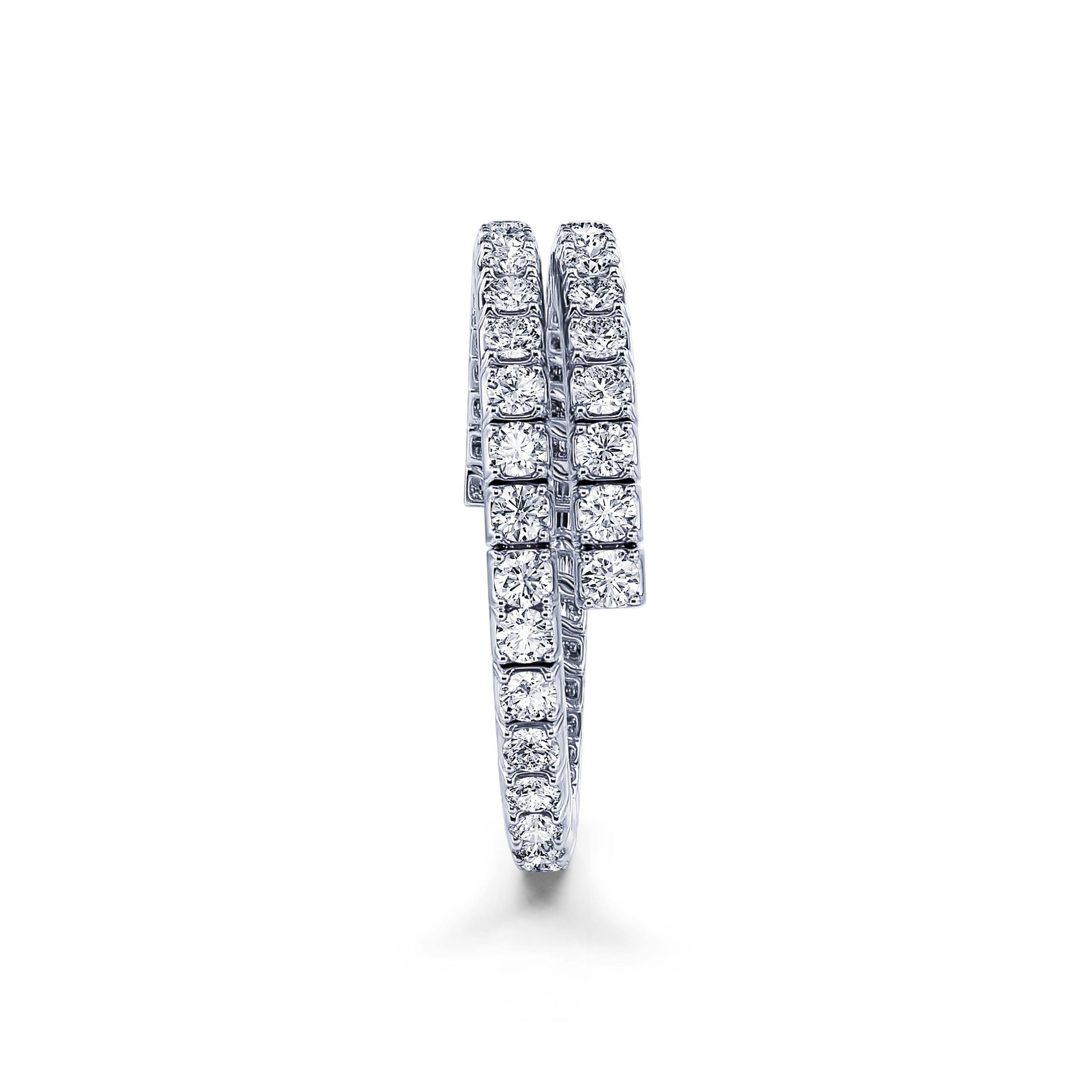 Bague platine serpent flex diamant Fiona 3