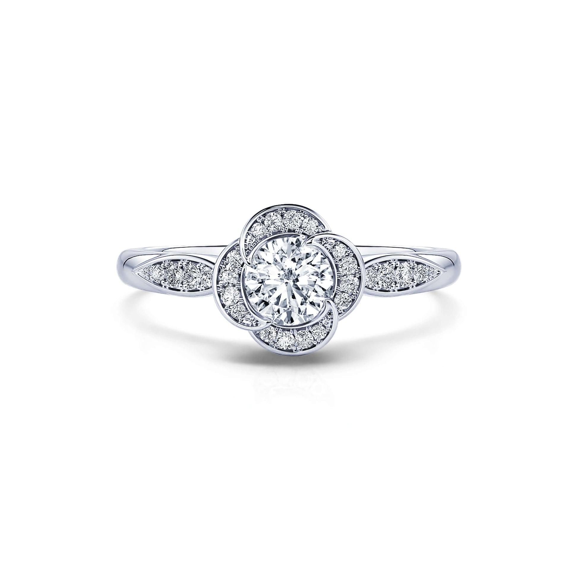 Bague de Fiançailles Platine Flora 2 | Zeina Bague de Fiançailles Platine Flora 2 | Zeina